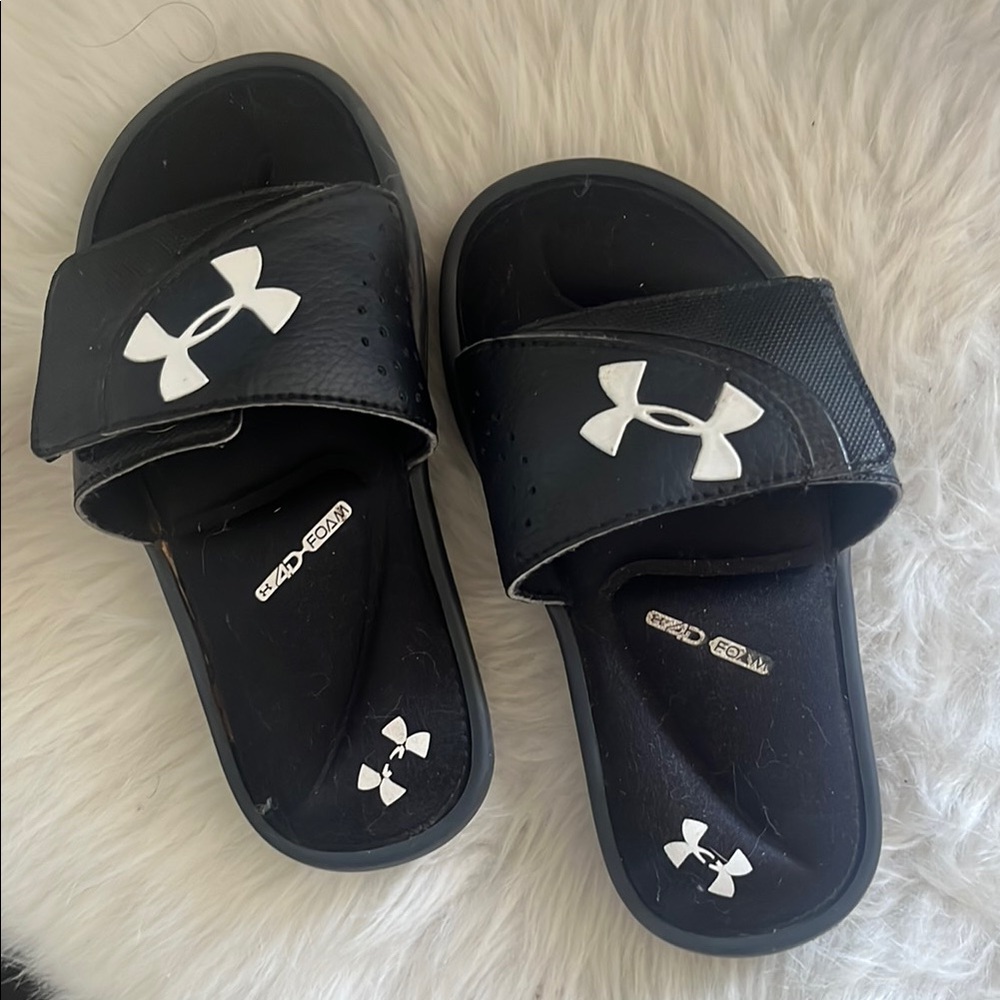 Under Armour Kids Black Slide Sandals